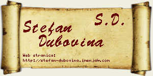 Stefan Dubovina vizit kartica